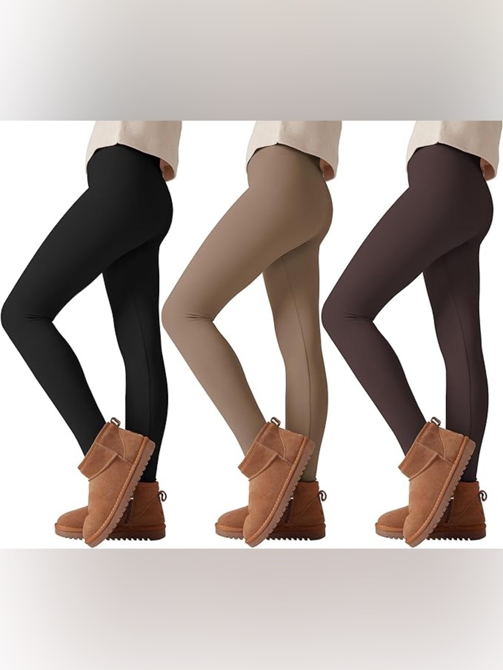Quedoris Girls 3-pack Fleece Leggings NWT
